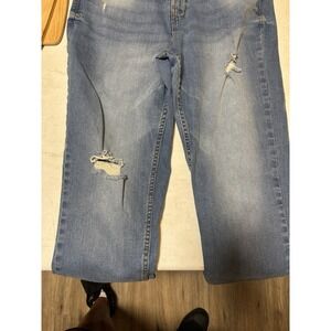 Free Planet Jeans‎ MENS 32W X 30 Blue DENIM STRETCH LIGHT WASH DISTRESSED